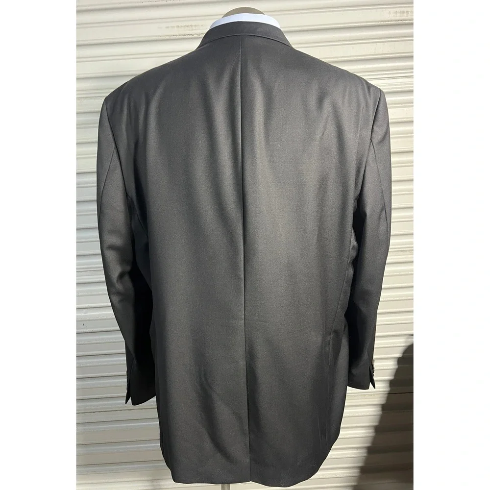 Lauren Ralph Lauren‎ Green Label Mens 50L Black Wool 2 Button Blazer Sport Coat